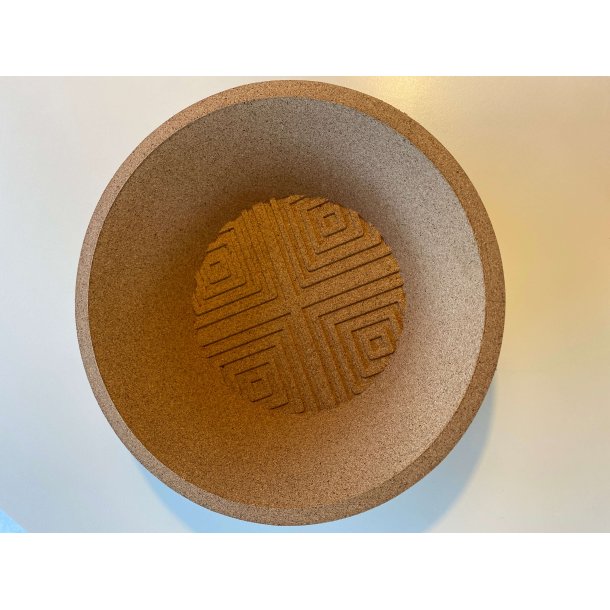 Rund skl i kork, neutral