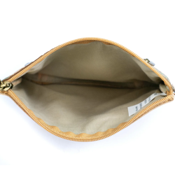 Lille skuldertaske i kork, natur med mnster i lysebrun/natur