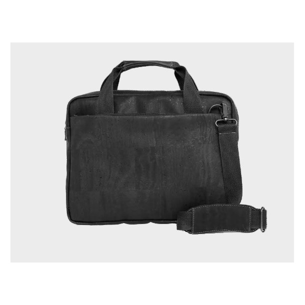 Arbejdstaske / computertaske / rejsetaske i kork til b�rbar computer, sort