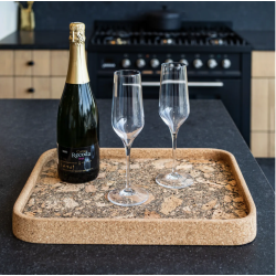 Serveringsbakke i kork med natur m�nster