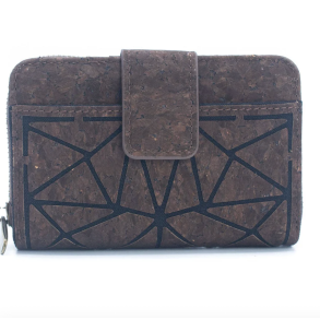 Pung i kork, mrkebrun med sort mnster