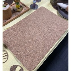 D�kkeserviet i kork med naturm�nster, aflang