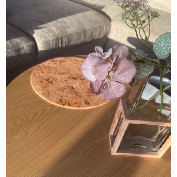 D�kkeserviet i kork, naturfarve, rund 30 cm
