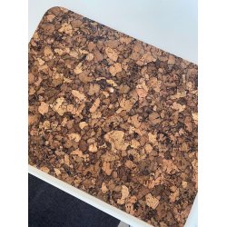 Dkkeserviet i brunt kork, aflang