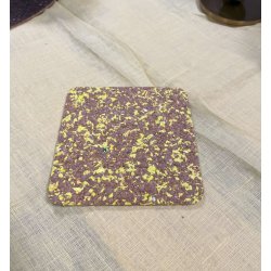 Glasbrik i kork og genanvendt EVA, gul og firkantet