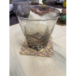 Glasbrik i kork og genanvendt EVA, gul og firkantet