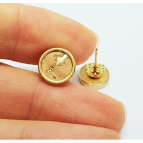 reringe med natur kork og forgyldt rustfrit stl