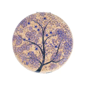 Spejl i kork med tr�-m�nster, version 3