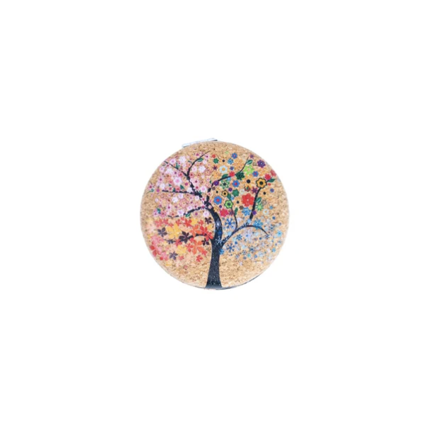 Spejl i kork med tr�-m�nster, version 4