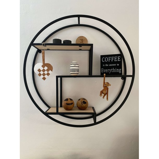 Eiki flettet julehjerte i kork, hvid/natur