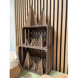 Juletr i restkork og genbrugsmaterialer