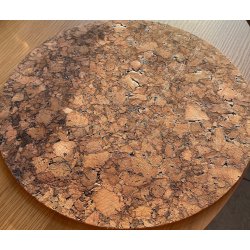 D�kkeserviet i kork, brun, rund 30 cm