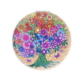 Spejl i kork med tr�-m�nster, version 6