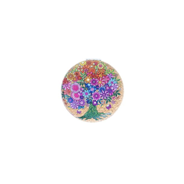 Spejl i kork med tr�-m�nster, version 6