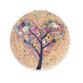 Spejl i kork med tr�-m�nster, version 5