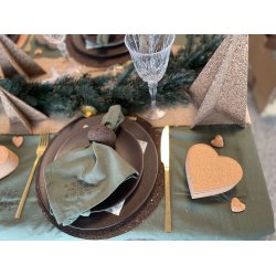 Servietring i kork, brunsort