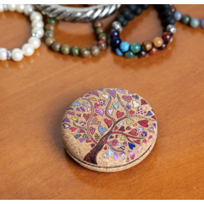 Spejl i kork med tr�-m�nster, version 1