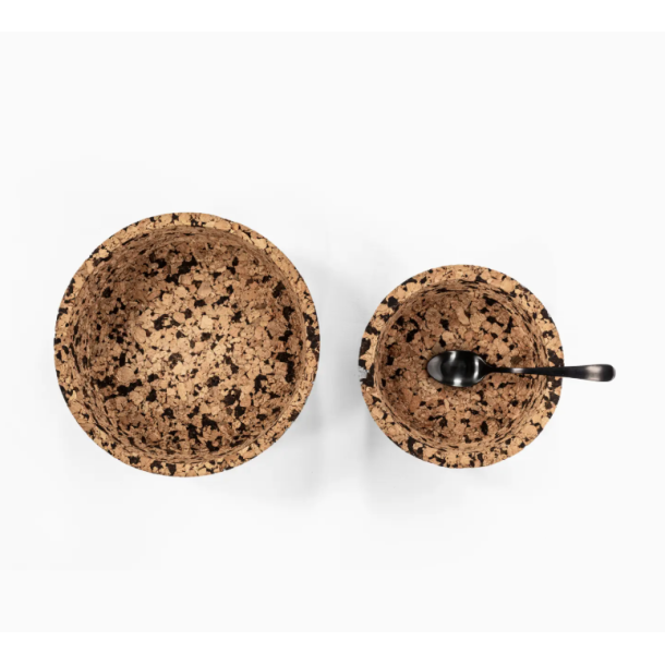 Sk�l i kork med brunt m�nster