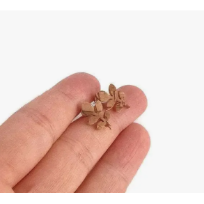 reringe rustfrit stl og med natur kork formet som blade