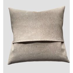 Eiki pude i kork, natur og hvide nuancer med 3 striber