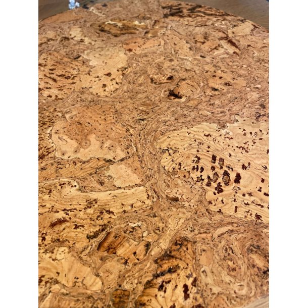 Dkkeserviet i kork, naturfarve, rund