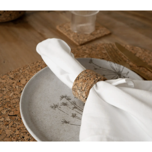 Servietring i kork med naturm�nster