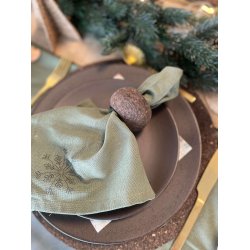 Servietring i kork, brunsort