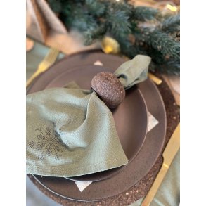 Servietring i kork, brunsort