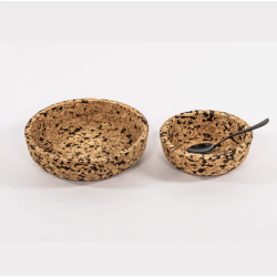 Sk�l i kork med brunt m�nster