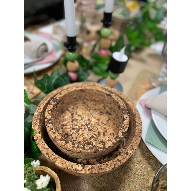 Sk�l i kork med brunt m�nster