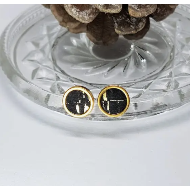 �reringe med sort kork og forgyldt rustfrit st�l