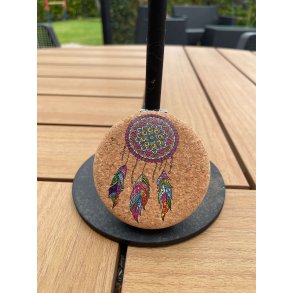 Spejl i kork med drmmefanger-mnster, version 2