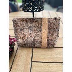 Lille taske i naturkork med firkantet mnster