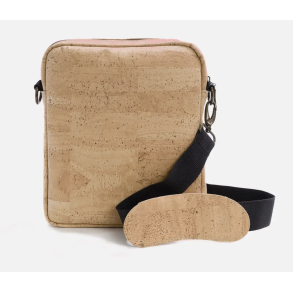 Taske i natur kork med brun, unisex