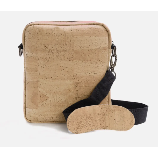 Taske i natur kork med brun, unisex