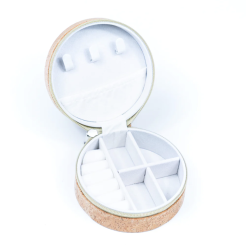 Smykkeskrin i kork i natur, rund