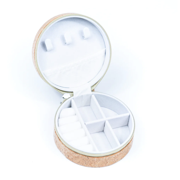 Smykkeskrin i kork i natur, rund