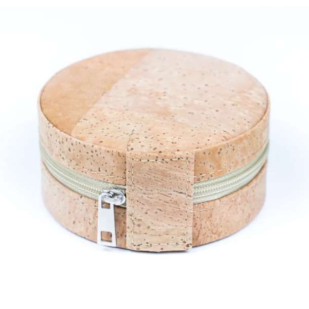 Smykkeskrin i kork i natur, rund