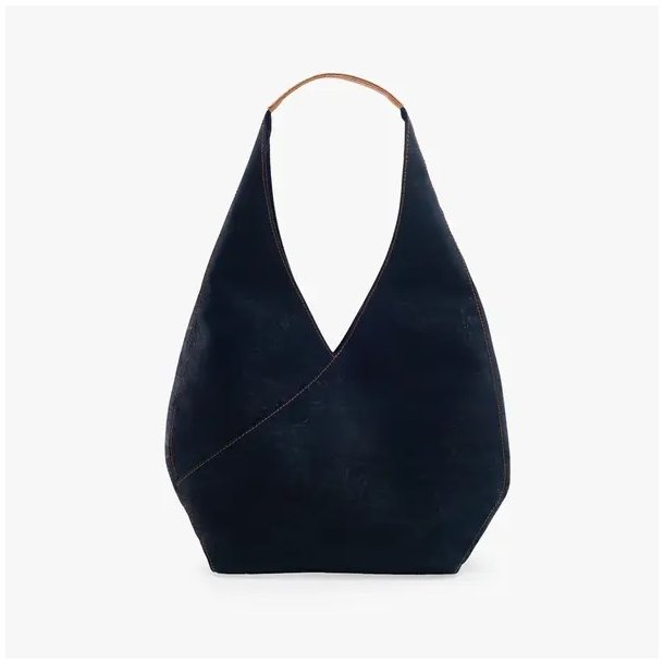 Dametaske med knaplukning, mrkebl