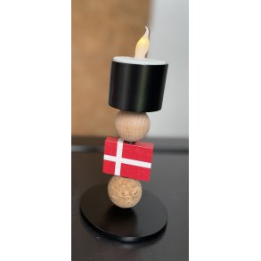 MyCandle lysestage med 2 kugler og flag - model Marianne