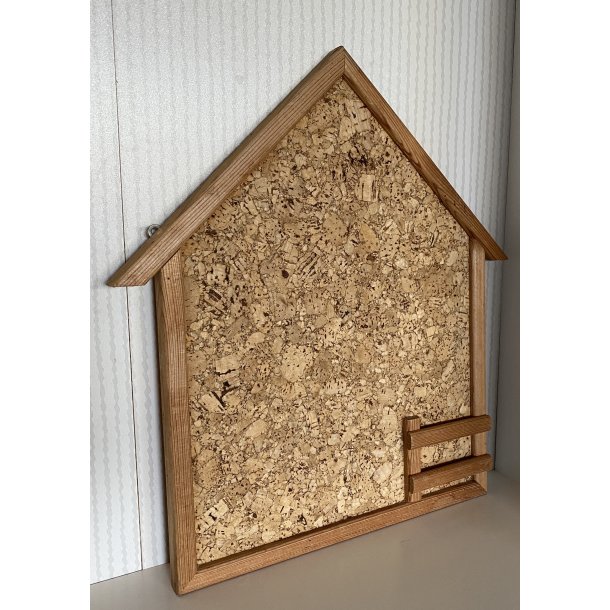 Retro opslagstavle med kork, husformet