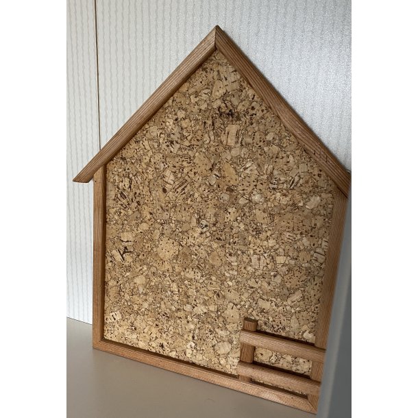 Retro opslagstavle med kork, husformet