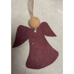 Eiki juleengel til ophng i kork, mrkerd