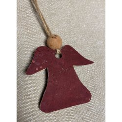 Eiki juleengel til ophng i kork, mrkerd