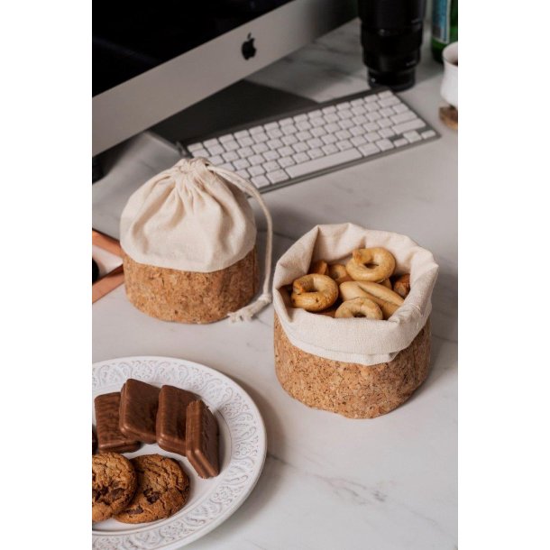 Frugt- og brdpose med kork, str XS