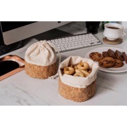 Frugt- og brdpose med kork, str S