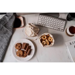 Frugt- og brdpose med kork, str S