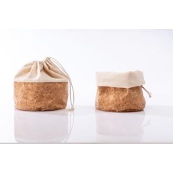 Frugt- og brdpose med kork, str S