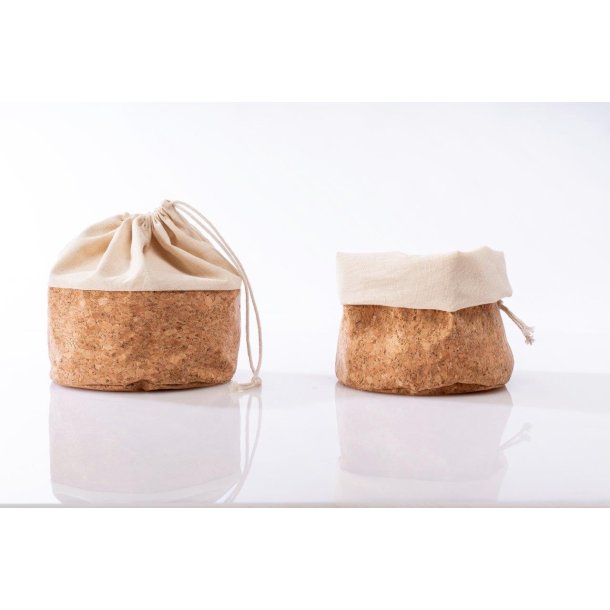Frugt- og brdpose med kork, str S