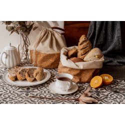 Frugt- og brdpose med kork, str. M